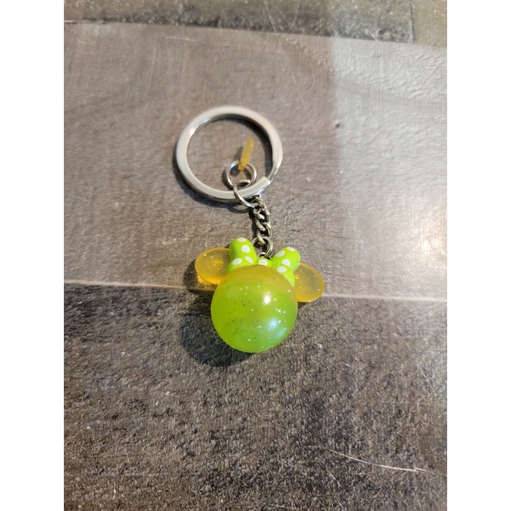 Disney Minnie mouse lime green orange‎ key chain figure